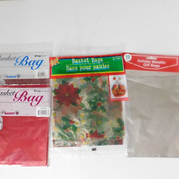 Christmas Gift Wrapping Lot Ribbons Cello Bags Gift Bags - Picture 5 of 10